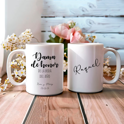 Taza boda "Dama de honor de la boda del año"