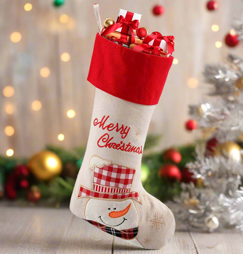 Calcetin navideño para chimenea personalizado