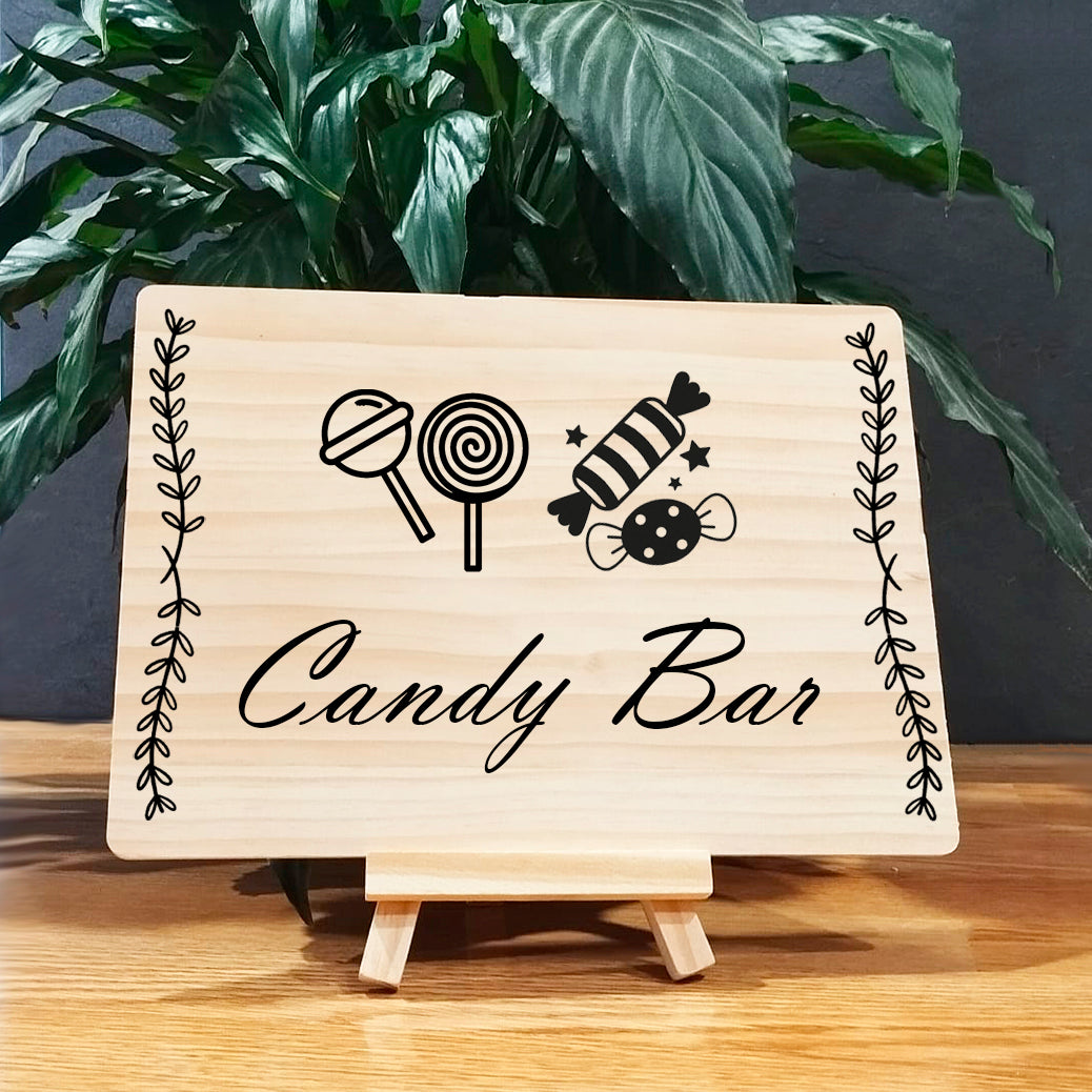 Cartel boda "Candy Bar"