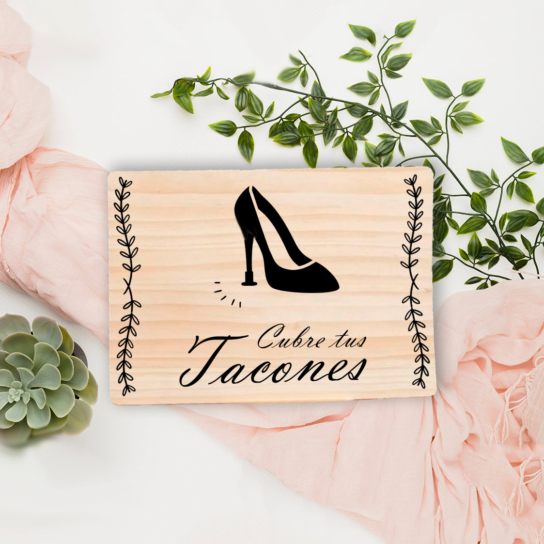 Cartel boda "Cubre tus tacones"