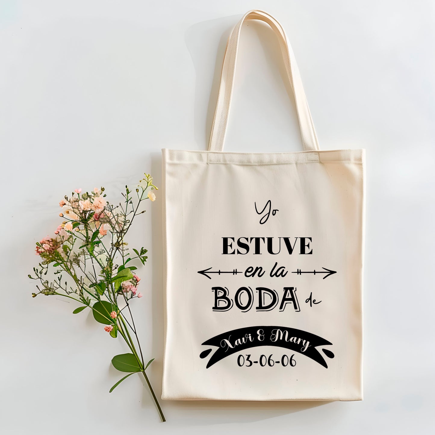 Bolsa totebag para boda "Yo estuve..."