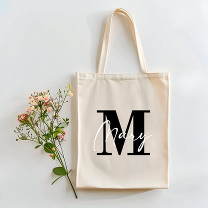 Bolsa totebag para boda "Inicial+nombre"