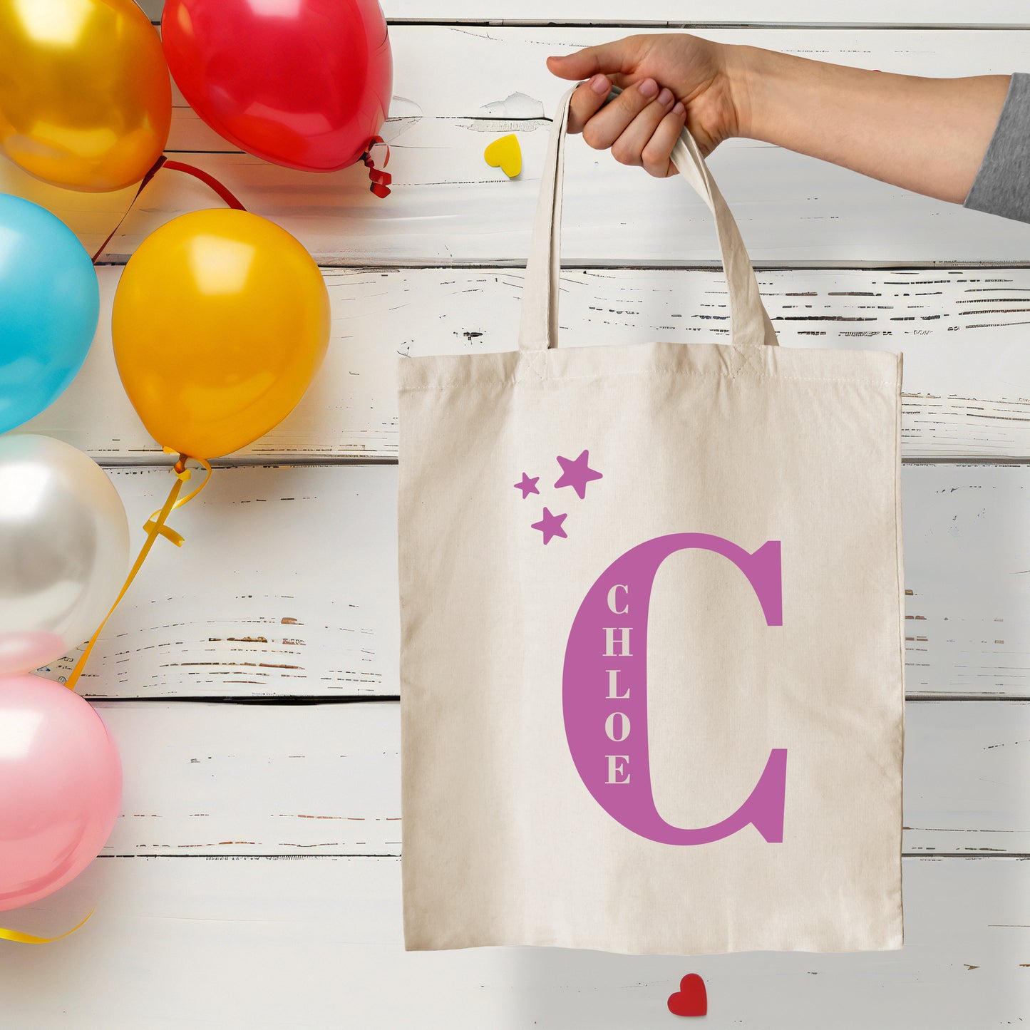 Bolsa totebag infantil "Inicial+nombre."